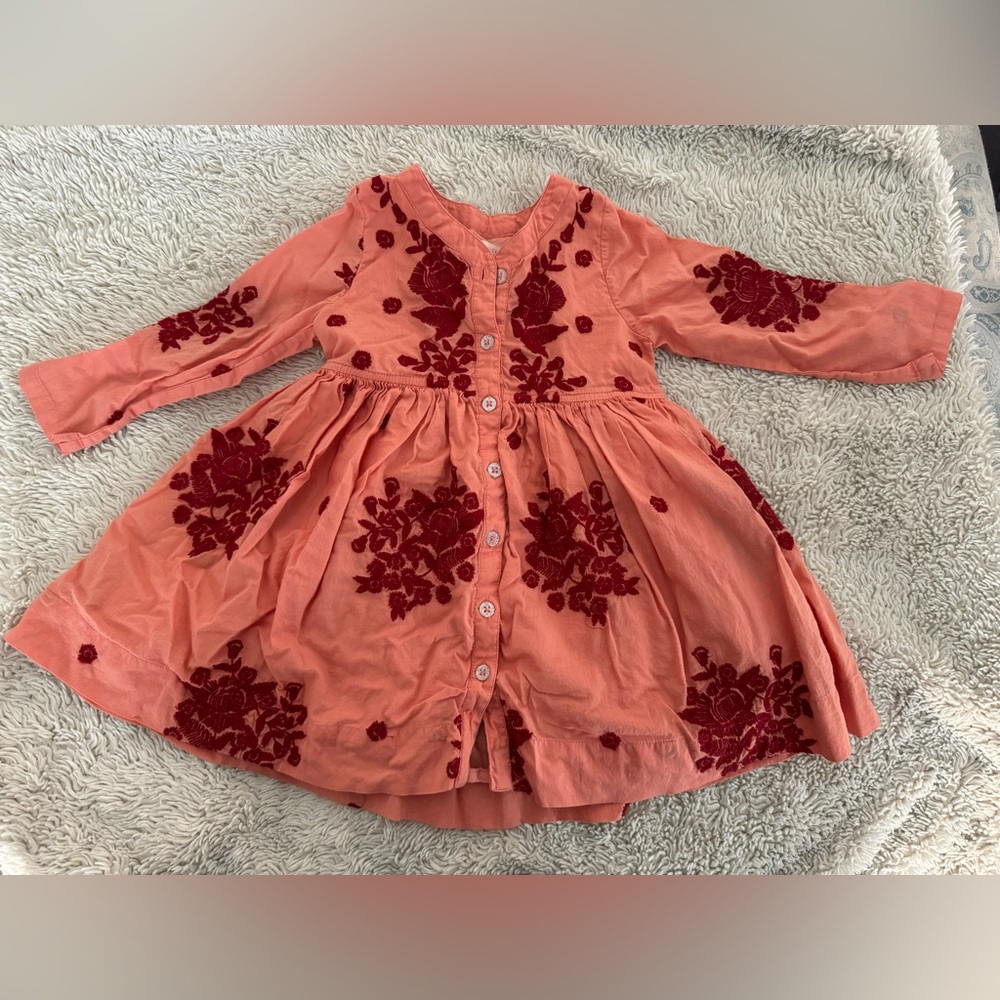 Pink Chicken 2y embroidered dress